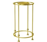 Appendiabiti rotondo in metallo con ripiano superiore, espositore autoportante per abbigliamento, oro, 70 cm, elegante scaffale per abbigliamento al dettaglio per vetrine di boutique