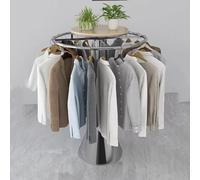 Appendiabiti rotondo rotante ad alta resistenza per boutique, espositore circolare per vendita al dettaglio, ideale per lingerie o vetrine di costumi, design robusto ed elegante