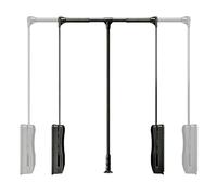 Appendiabiti saliscendi per armadio,saliscendi armadio,Meccanismo Barra Appendiabito con Apertura e Chiusura Assistita,Portata 30 Kg,Salvaspazio,Ammortizzato Soft