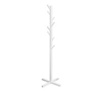 Appendiabiti, Semplice appendiabiti in legno for albero. Semplice supporto da pavimento. Ganci for mensola. Camera da letto. Soggiorno. Decorazione. Portaoggetti. Giacca. Borsa. Appendiabiti(White)