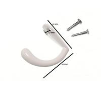 Appendiabiti Singolo Con Cappello E Accappatoio Bianco + Viti Confezione Da 200