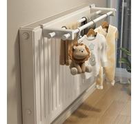 Appendiabiti sul termosifone, rack dedicato, rack di stoccaggio, gancio per appendere, stendibiancheria con doppio asto, senza punzonatura rack per radiatori da 0,3 m ~ 2 m (50 cm)