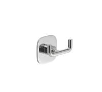 Gedy G-Teide Appendiabiti da Parete, Misure: 5,3X6,5X4,1 CM, Appendi Abiti in Acciaio Inox e Cromall, Finitura cromata, Fissabile con Biadesivo 3m, Design R&S, 2 Anni di Garanzia, Cromo