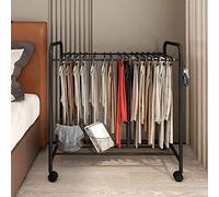 Appendiabiti Teles con Ganci e Ruote, espositore salvaspazio per Pantaloni, Carrello Guardaroba Multifunzionale, Adatto per riporre Gli Indumenti in casa e averli Sempre a Portata di Mano.