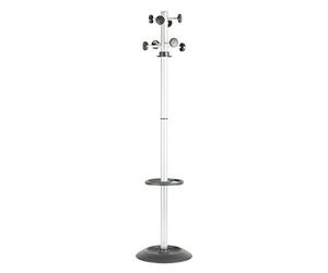APPENDIABITI TOTEM 175CM A 8 POSTI C/PORTAOMBRELLI GRIGIO/NERO