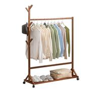 Appendiabiti universale resistente in ferro con ruote con ganci laterali, appendiabiti mobile per negozi al dettaglio, uso domestico, garage e ingressi