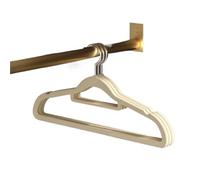 Appendiabiti - Velluto antiscivolo Coat Hangers Multicolor 10pcs Space Saving Flocked Adult Non-Slip Clothes Drying(10pcs Beige)