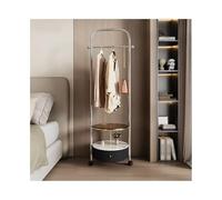 Appendiabiti verticale con gancio mobile integrato, mensole portaoggetti per camera da letto, comodino nizer, elegante supporto nero per soggiorno e comodino