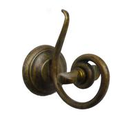 APPENDIABITO appendi abiti in ottone serie onda con riccioli elegante da muro