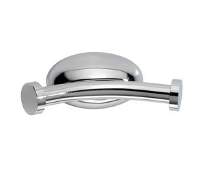 Appendiabito doppio in ottone cromato Linea Duemila Plus 9x5xh4 cm garanzia 5 anni contro la corrosione cromo lucido inox lucido