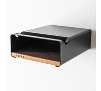 PARAX Supporto da parete per bicicletta - Supporto per bici - Portabici da muro - Deposito biciclette in alluminio e legno - Portabiciclette Noce - M