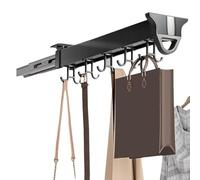 Appendibile Appeso Po Rack Hook8 Hook PullOu Pos and Pans Orga con guida scorrevole 34 kg Capaciy per Kichen Close Cabinet Sorage Soluion.