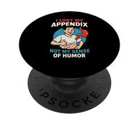 Appendice Chirurgia Perso La Mia Appendice Divertimento Uomo Ospedale Paziente PopSockets PopGrip Adesivo