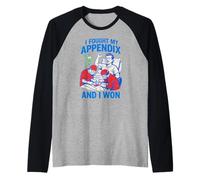 Appendice Ho combattuto e Ho Vinto Il Recupero Chirurgico Maschile Divertente Maglia con Maniche Raglan