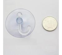 Appendini a ventosa dall'aspetto pulito in plastica trasparente per mescolarsi senza soluzione di continuità in vari temi interni (5 cm)