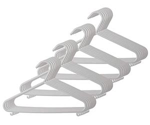 appendini bieco Bebé Bambino Hanger appendiabiti grucce di plastica per bambini per la conservazione guardaroba lunghezza armadietto 29,5 centimetri, 32 pezzi, grigio, stretto, ARTN 90.032.152