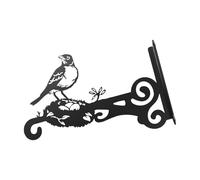 Appendini da parete in ferro rinforzato, gancio decorativo da giardino per appendere fioriere a vento, campane portico, espositori esterni, gancio ornamentale in ferro per piante con motivi di uccelli