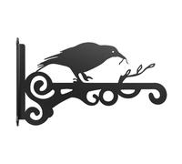 Appendini da parete in ferro rinforzato, gancio decorativo da giardino per appendere fioriere a vento, campane portico, espositori esterni, gancio ornamentale in ferro per piante con motivi di uccelli