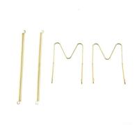 Appendini da parete invisibili in 5 misure, supporto regolabile a molla per la decorazione della casa con filo dorato in 20/25/30/30/35/40/40 cm (35,6 cm)