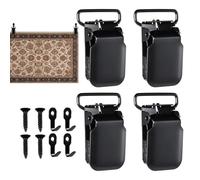 Appendini da parete per trapunte, 4 pezzi, resistenti clip antiscivolo, morsetti da parete per tappezzeria, per esporre immagini, poster, cornici, arte, tela, foto, dormitorio, coperte