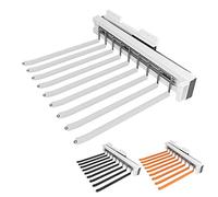 Appendini estraibili per pantaloni, appendiabiti sul lato destro, per risparmiare spazio e conservare, appendiabiti in acciaio resistente, per armadio largo 41 cm, grigio K, R Made in