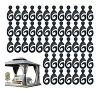 Appendini per baldacchino, 50 ganci per doccia, multiuso, anelli per tende per pergola, antiruggine, per piante da recinzione, patio, camera da, giardino, balcone, cortile, soggiorno, bagno