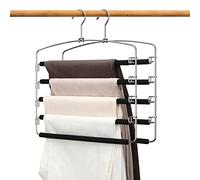 Appendini per Pantaloni Stabili con Rivestimento Antiscivolo Appendiabiti Multiuso Appendiabiti Salva Spazio Appendiabiti da 2 pacchi per Pantaloni Armadio Organizzatore Portaoggetti Appendiabiti