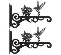 Appendini per piante all'aperto, ganci da parete in ferro, supporto da appendere resistente, gancio decorativo da giardino, ideale per recinzioni, balconi, finestre, patio, 24 x 15 cm