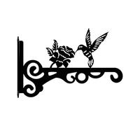 Appendini per piante da esterno in metallo resistente con design colibrì | Appendini per vasi da fiori all'aperto per portico, balcone, recinzione, finestra, cortile, soffitto