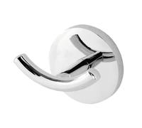 Appendino a muro con doppio gancio in acciaio cromato Bora