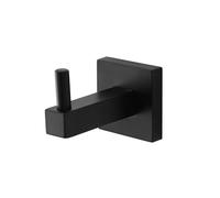 Appendino a muro nero opaco in acciaio design quadrato Levante