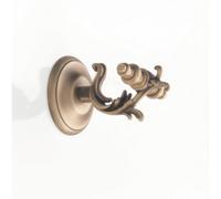 Appendino, Appendiabiti da bagno in Ottone Collezione CLASSE Dimensione 8,4x11,2x h7,9 cm finitura Classica Ottone Satinato ottone