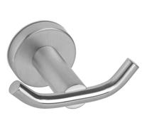Appendino Bagno con Doppio Gancio in Acciaio Inox Satinato Nilo