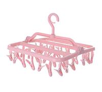 Appendino Calzini Pieghevole，Stendibiancheria salvaspaziocon 32 mollette in plastica per calze, biancheria intima, reggiseni, vestiti per bambini