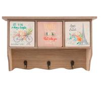 APPENDINO con cassetti a muro in legno per cucina con frontali in ceramica decor