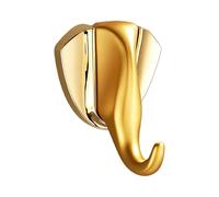 Appendino da parete - gancio per cappelli a forma di elefante dorato | robusto gancio per asciugamani da bagno per doccia, cucina, armadio, ingresso, casa, ufficio, lavanderia, chiavi, portafogli