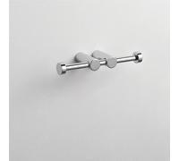 Appendino doppio KIOS 15,5x5xh2 cm in ottone finitura cromo fissaggio a vite Garanzia contro la corrosione cromo