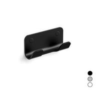APPENDINO DOPPIO SAETA Nero mm 110x33x50 Accessori Bagno Samo