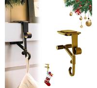 Appendino for Ghirlande Regolabile 2 in 1 Senza Trapano,2025 Appendini for Calze da Camino,Design a Doppio Gancio con un Peso Massimo di 20 Libbre per Decorazioni Stagionali Do(Size:1pcs,Color:Golden)