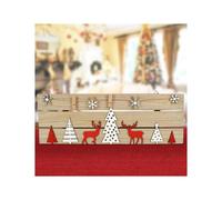 APPENDINO NATALIZIO IN LEGNO CON MOLLETTE E DISEGNI 53CM DECORAZIONI NATALIZIE