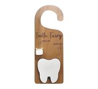 Appendino per fatina dei denti in legno - Porta raccolta dentini da latte, porta soldi, organizer decorativo | Espositore per della camera dei bambini, ragazzi e ragazze