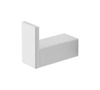 Appendino Porta Asciugamani E Accappatoi Con Corpo E Gancio In Alluminio Bianco Linea Accessori Bagno Sky, L 3 x P 6,5 x H 5,5 Cm, Con Fissaggi Inclusi