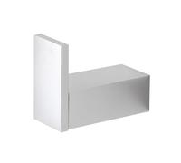 Appendino Porta Asciugamani E Accappatoi Con Corpo E Gancio In Alluminio Grigio Linea Accessori Bagno Sky, L 3 x P 6,5 x H 5,5 Cm, Con Fissaggi Inclusi