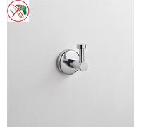 Appendino singolo adesivo 5,5x6,5xh8 cm inox lucido fissaggio adesivo Forte 3 M cromo