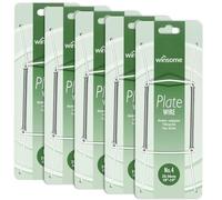 Appendipiatti invisibili per parete | Supporti decorativi per piatti con ganci a molla a molla per appendere su parete (Bianco, per dimensioni piastre 26 - 36 cm - Confezione da 5)