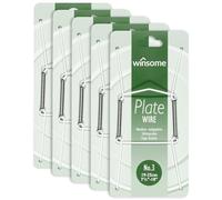 Appendipiatti invisibili per parete | Supporti decorativi per piatti con ganci a molla, adatti per appendere alla parete (Bianco, per piatti da 20 - 25 cm - Confezione da 5)