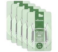 Appendipiatti invisibili per parete | Supporti decorativi per piatti con ganci a molla per appendere fili, adatto per appendere alla parete (Bianco, Dimensione piatto 9 - 13 cm - Confezione da 5)