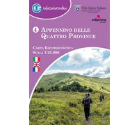Appennino delle Quattro Province. Carta escursionistica 1:25.000. Ediz. multilingue