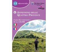 Appennino delle Quattro Province. Carta escursionistica 1:25.000. Ediz. multilingue