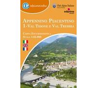 Appennino Piacentino. Carta escursionistica 1:25.000. Ediz. italiana, inglese e francese. Con Guida per l'escursionista. Vol. 1: Val Tidone e Val Trebbia